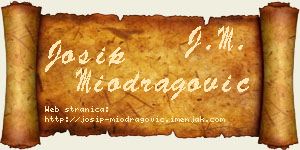Josip Miodragović vizit kartica
